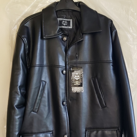 emporio athletic sportswear leather jacket